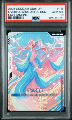 PSA10 Gundam Card Game Overflowing Affection U+ Parallel GD01-118 - Image 2