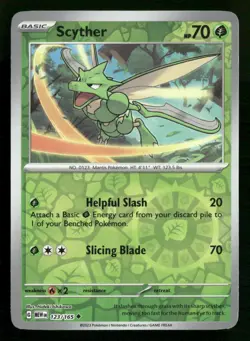 Scyther - 123/165 - Reverse Holo - 151 - Pokemon Card - NM/M - Image 1