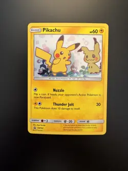 Pokemon TCG - Pikachu SM162 Holo Black Star Promo Card Sun & Moon 2019 - Image 1