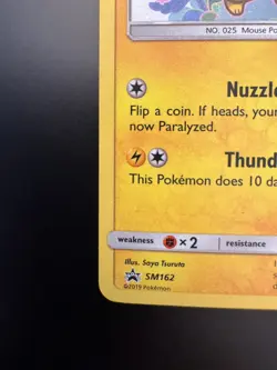 Pokemon TCG - Pikachu SM162 Holo Black Star Promo Card Sun & Moon 2019 - Image 5