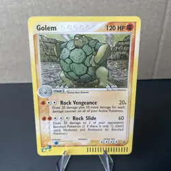 Pokemon Nintendo 2003 Ex Dragon Golem e reader Holo Rare Card 5/97 LP - Image 1