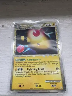 Ampharos 105/123 HeartGold & Soul Silver Prime Holo Rare Pokemon Card - Image 1