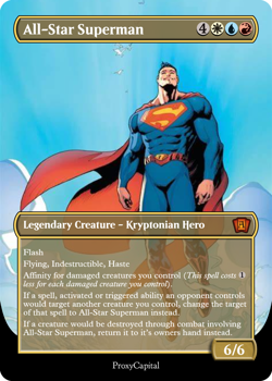 Mtg - All Star Superman - DC - Playtest Card Commander EDH - Matte Finish - Image 2