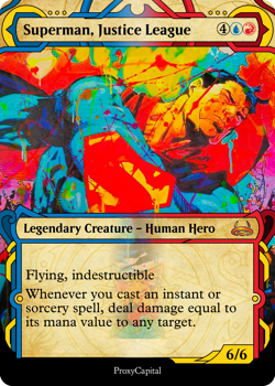 Mtg - Superman Justice League - DC - Playtest Card Commander EDH - Matte Finish - Image 2