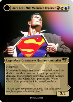 Mtg - Superman Clark Kent - DC - Playtest Card Commander EDH - Matte Finish - Image 2