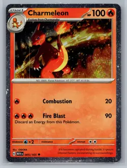 Charmeleon SV: Scarlet & Violet 151 #005/165 Cosmos Holo Pokemon Card - Image 1