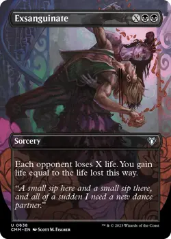 Exsanguinate (Borderless) - Foil NM MTG Commander Masters - Image 1