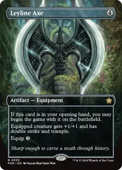 Leyline Axe (Borderless) FDN 353 MTG Foundations Rare EN NM - Image 1