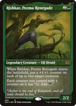Foil Rishkar, Peema Renegade (Foil Etched) - 465 - NM - Double Masters 2022 - Image 1