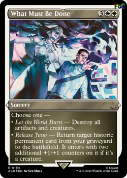 Foil What Must Be Done (Foil Etched) - 184 - NM - Universes Beyond: Assassin'... - Image 1