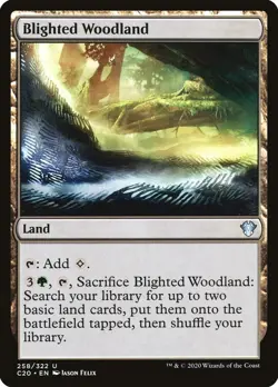 Blighted Woodland C20 258 MTG Commander 2020 Uncommon Normal EN NM - Image 1