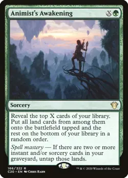 Animist's Awakening C20 166 MTG Commander 2020 Rare Normal EN NM - Image 1