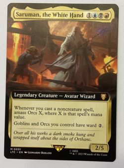 Saruman, the White Hand (Extended Art) Foil M Commander: The Lord of the Rings: - Image 1