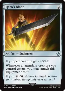 Hero's Blade FIC 345 MTG Commander: FINAL FANTASY Uncommon Normal EN NM - Image 1