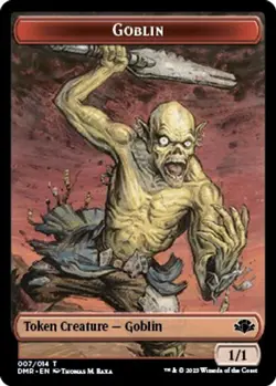 Goblin // Sheep Double-Sided Token Foil Token Dominaria Remastered 7 // 12 NM... - Image 1