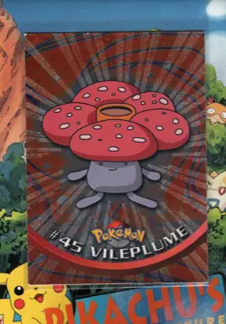 Pokemon TCG Vileplume 45 Topps TV Animation Edition Black Logo HOLO NM - Image 1
