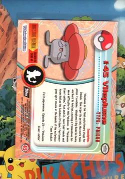 Pokemon TCG Vileplume 45 Topps TV Animation Edition Black Logo HOLO NM - Image 2