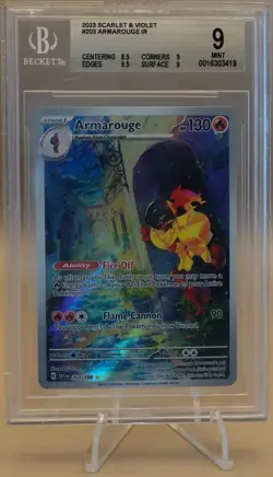 Armarouge (419) 2023 Pokemon English Illustration Rare BGS 9 Scarlet & Violet - Image 1