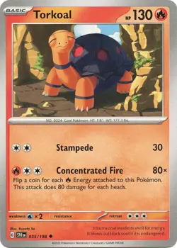 Torkoal Reverse Holofoil Uncommon SV01: Scarlet & Violet Base Set 035/198 NM ... - Image 1