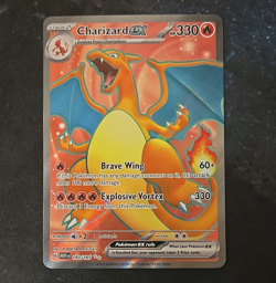 Pokemon TCG Charizard ex Full Art Ultra Rare Holo 183/165 330 HP EN 2023 - Image 1