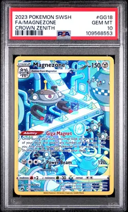 Tcg 2023 Pokemon Sword And Shield Crown Zenith Fa/Magnezone #GG18 PSA 10 - Image 1