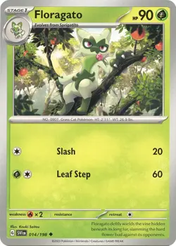 Floragato Reverse Holofoil Uncommon SV01: Scarlet & Violet Base Set 014/198 N... - Image 1