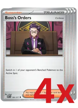 4x Boss's Orders [Corbeau] 183/217 Pokemon TCG Playset ME: Ascended Heroes - Image 1