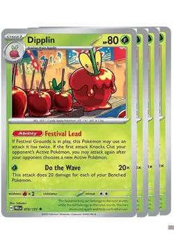 4x Dipplin 010/131 Pokemon TCG Playset SV: Prismatic Evolutions - Image 1
