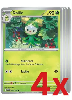 4x Dolliv 022/182 Pokemon TCG Playset SV10: Destined Rivals - Image 1