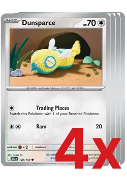 4x Dunsparce 120/159 Pokemon TCG Playset SV09: Journey Together - Image 1
