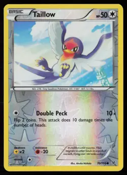 Taillow 70/108 Reverse Holo Pokemon TCG XY - Roaring Skies LP - Image 1