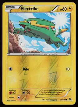 Electrike 24/108 Reverse Holo Pokemon TCG XY - Roaring Skies LP - Image 1