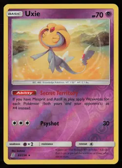 Uxie 83/236 Reverse Holofoil Pokemon TCG SM - Unified Minds LP - Image 1