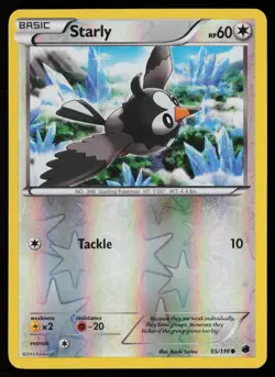 Starly 95/116 Reverse Holo Pokemon TCG Plasma Freeze LP - Image 1