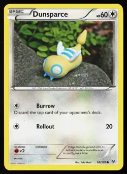Dunsparce (Yuka Morii Clay) 68/108 Regular Pokemon TCG XY - Roaring Skies LP - Image 1