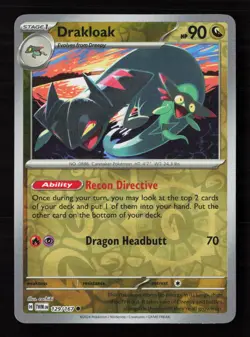 Drakloak 129/167 Reverse Holo Pokemon TCG SV06: Twilight Masquerade NM - Image 1