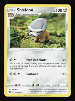 Shieldon (Yuka Morii Clay) 109/189 Pokemon TCG SWSH10: Astral Radiance NM - Image 1