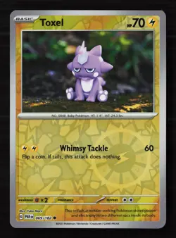 Toxel 069/182 Reverse Holo Pokemon TCG SV04: Paradox Rift NM - Image 1