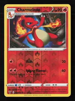 Charmeleon 024/185 Reverse Holo Pokemon TCG SWSH04: Vivid Voltage LP - Image 1