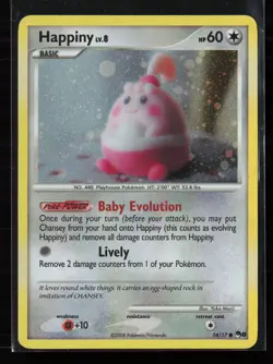 Happiny 014/017 (Yuka Morii Clay) Holo Pokemon TCG POP Series 8 LP - Image 1