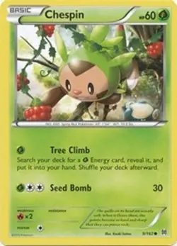 Chespin (9) (9/162) Common NM BKT XY - BREAKthrough Pokemon TCG - Image 1