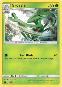 Grovyle (9/168) Uncommon NM CES SM - Celestial Storm Pokemon TCG - Image 1
