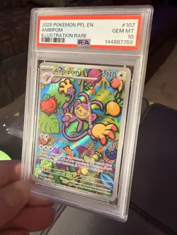 Pokemon TCG Ambipom Illustration PFL 107 PSA 10 Full Art Holo Ultra Rare - Image 1