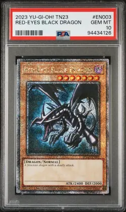 Konami Yu-Gi-Oh! Red-Eyes Black Dragon QC Secret Rare TN23-EN003 PSA 10 - Image 1