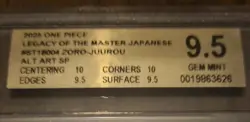 BGS 9.5 Zoro Juurou ST18-004 SP Parallel Legacy of the Master ONE PIECE Card JP - Image 2
