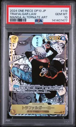 PSA 10 Trafalgar Law OP10-119 Manga ALT ART Parallel One Piece Card Japanese - Image 1