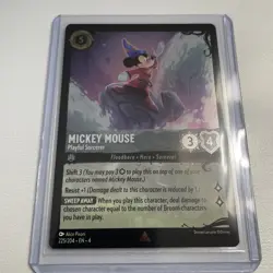 Disney Lorcana Illumineer's Quest 225 Mickey Mouse Playful Sorcerer Rare FOIL - Image 1