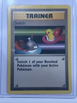 WOTC POKEMON 1999 BASE SET 1ST EDITION SHADOWLESS SWITCH TRAINER # 95 /102 - Image 1