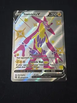 Toxtricity V SV112/SV122 Shining Fates: Shiny Vault Ultra Rare Holo Pokemon NM - Image 1