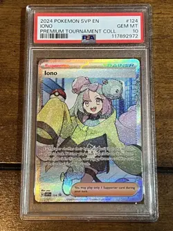 2024 Pokemon SVP IONO Premium Tournament Coll #124 PSA 10 Gem Full Art promo - Image 1